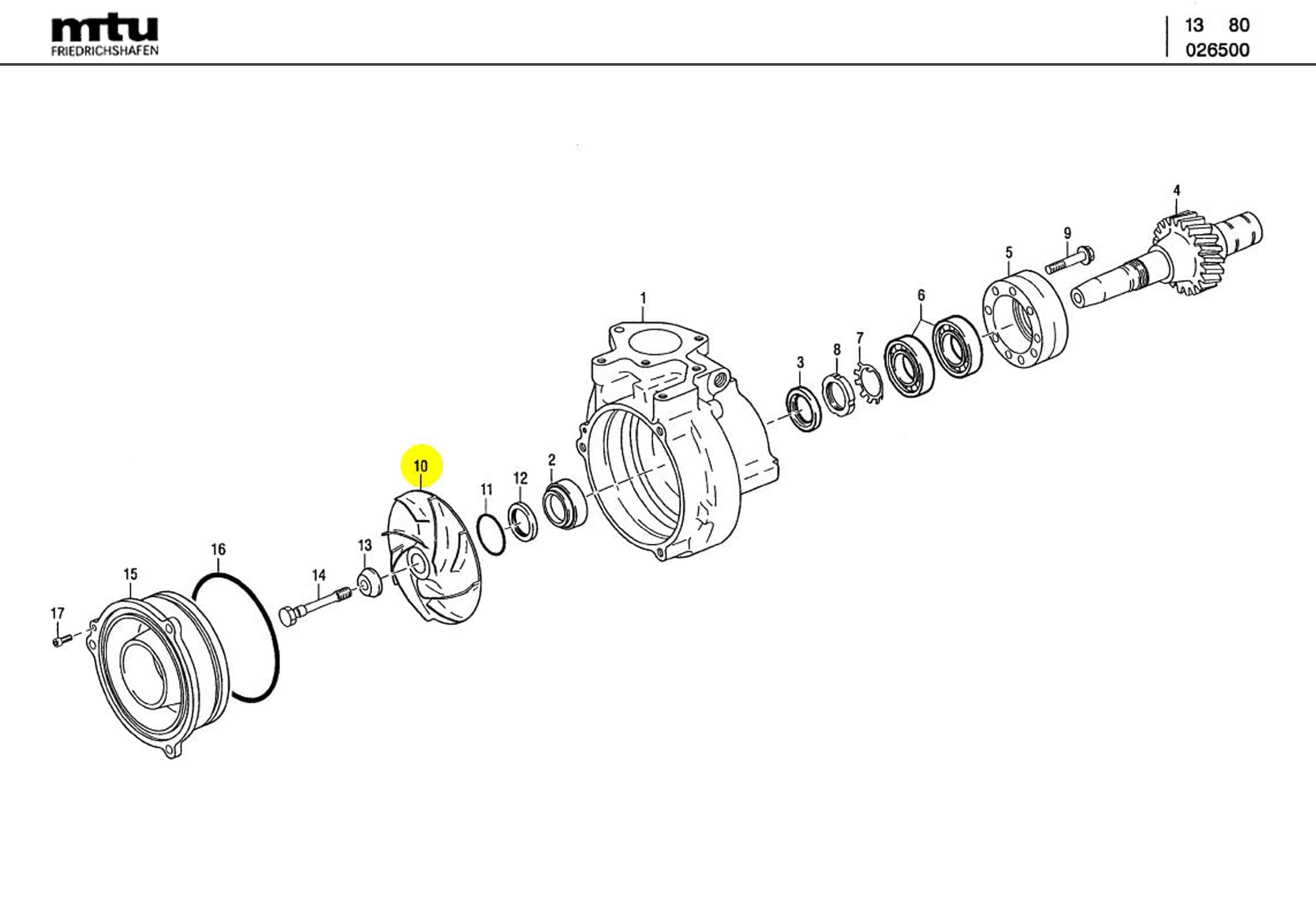 MTU 5592010307 Technical Engineering Exploded View