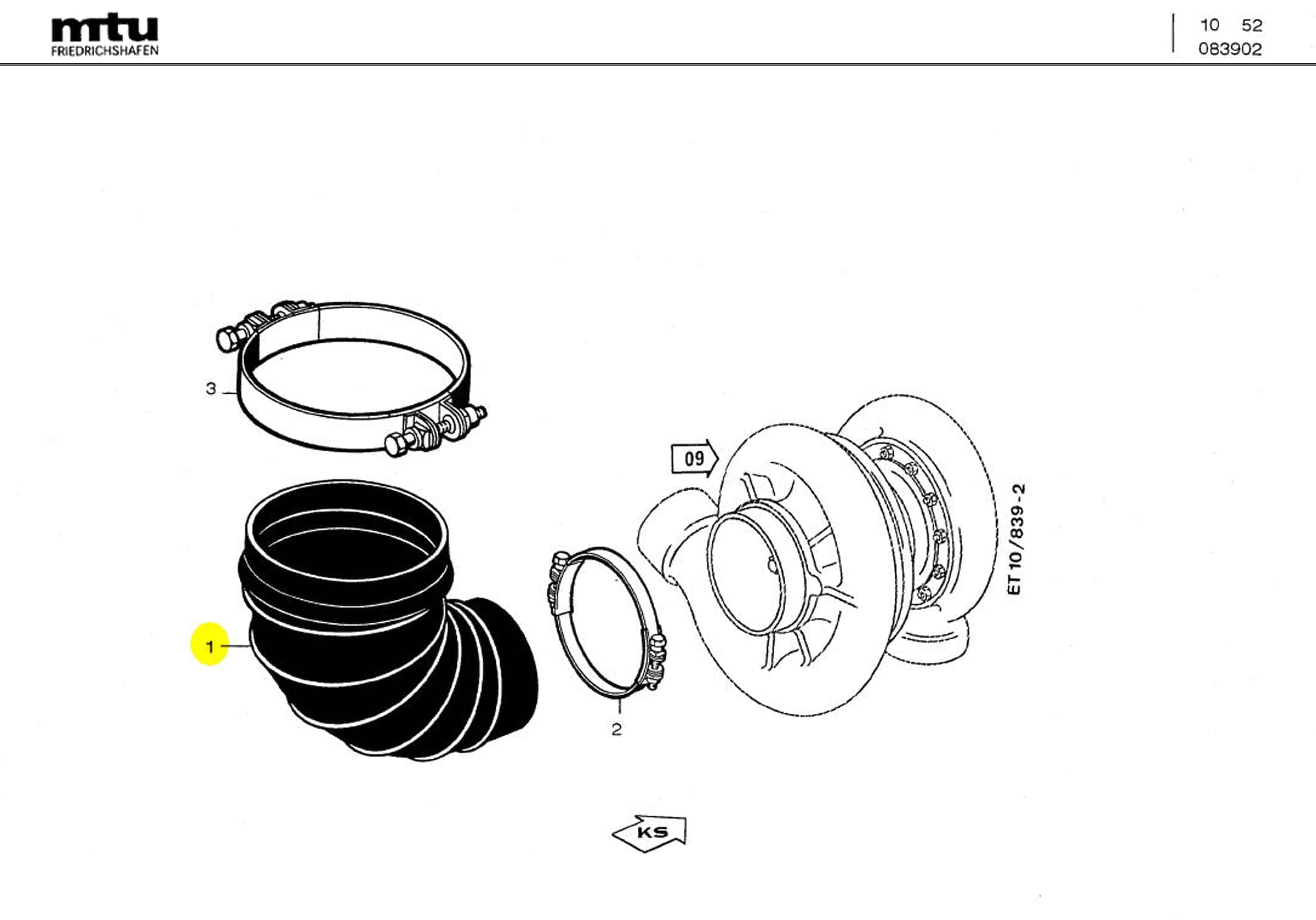 MTU 0000943409 Technical Engineering Exploded View