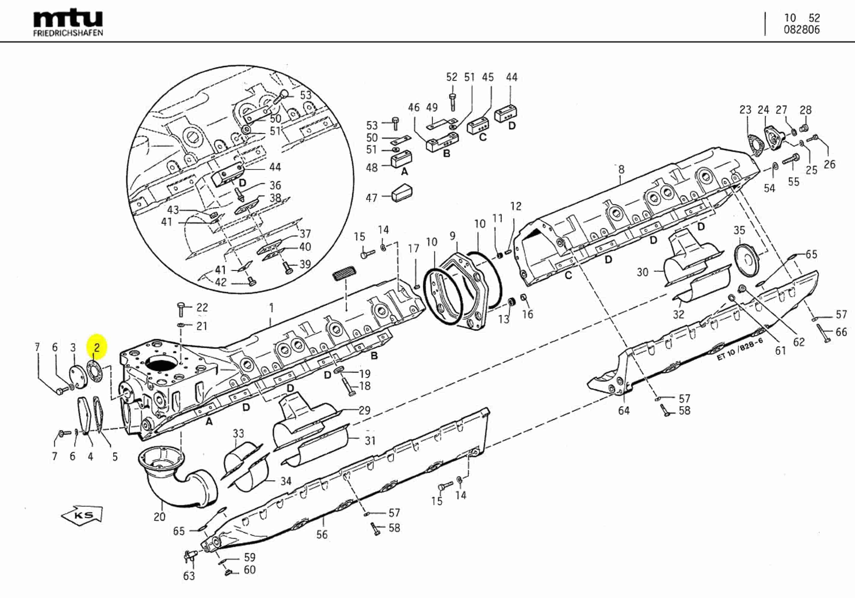MTU 5591422180 Technical Engineering Exploded View