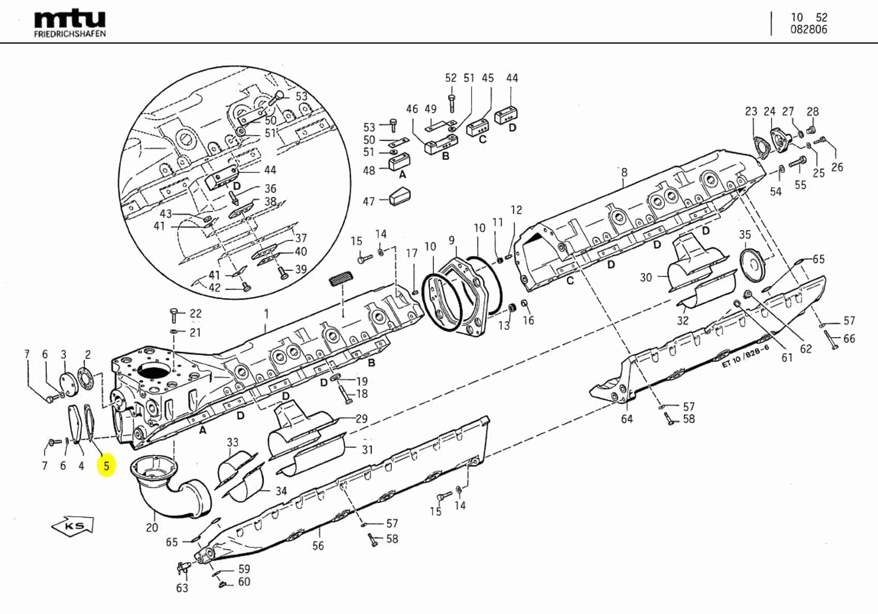 MTU 5591421180 Technical Engineering Exploded View