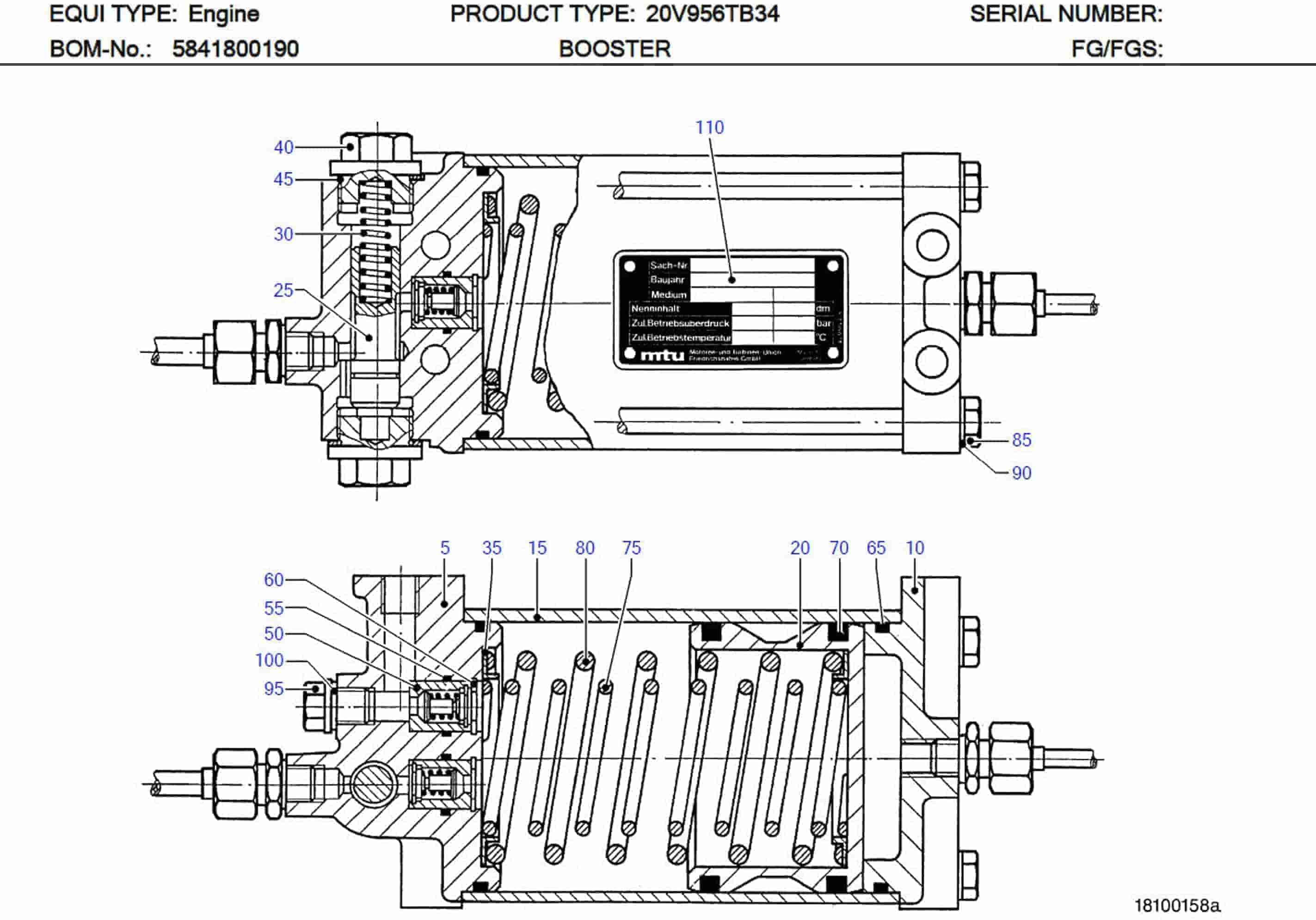 MTU 0129970648 Technical Engineering Exploded View