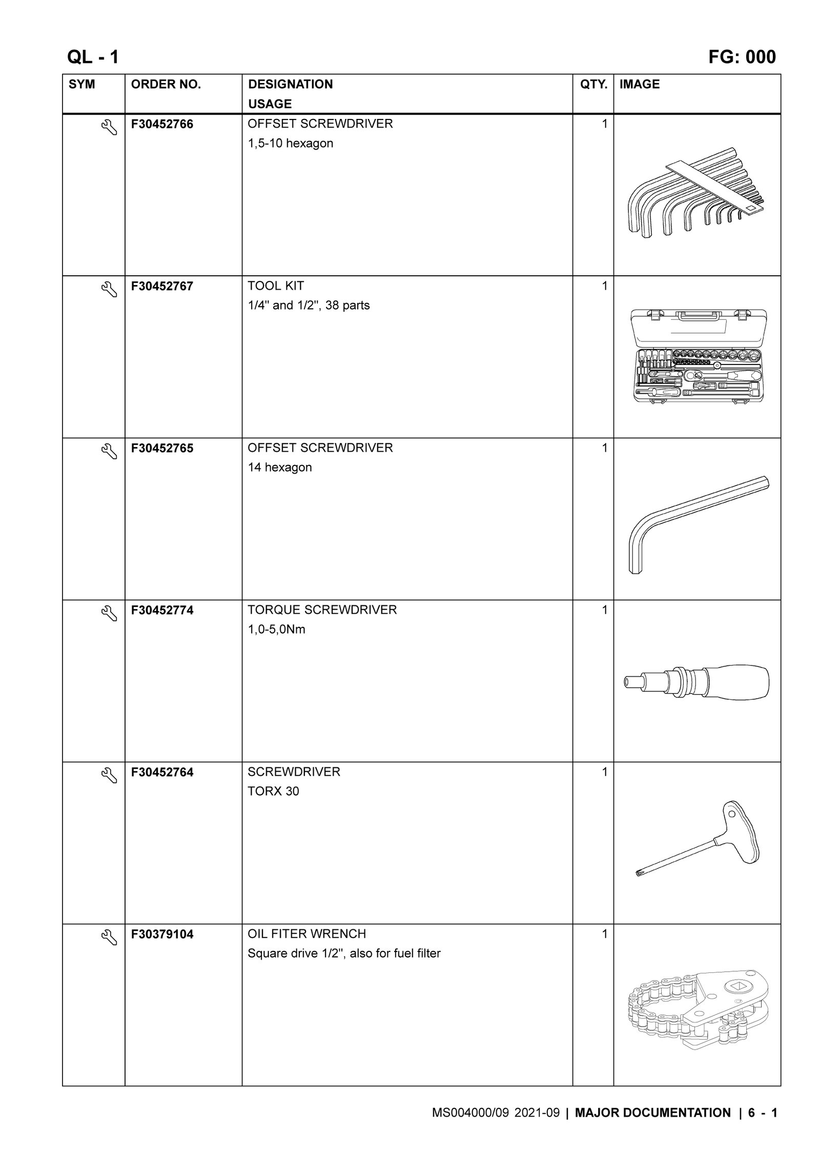 MTU SPECIALIZED TOOLS F30379104 OIL FITER WRENCH
