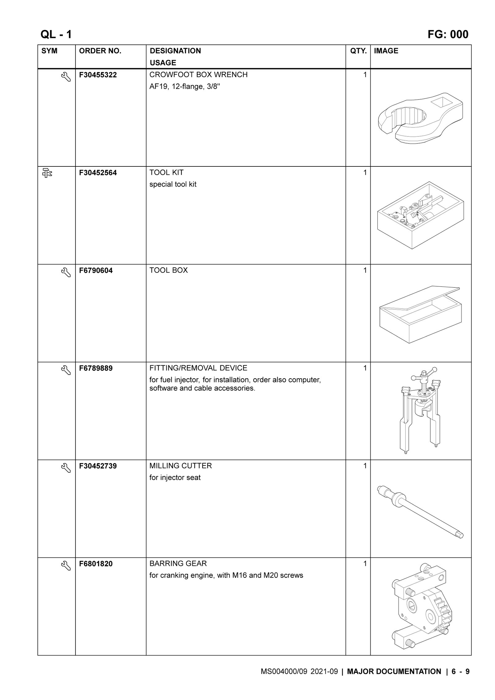 MTU SPECIALIZED TOOLS F6789889 FITTING/REMOVAL DEVICE