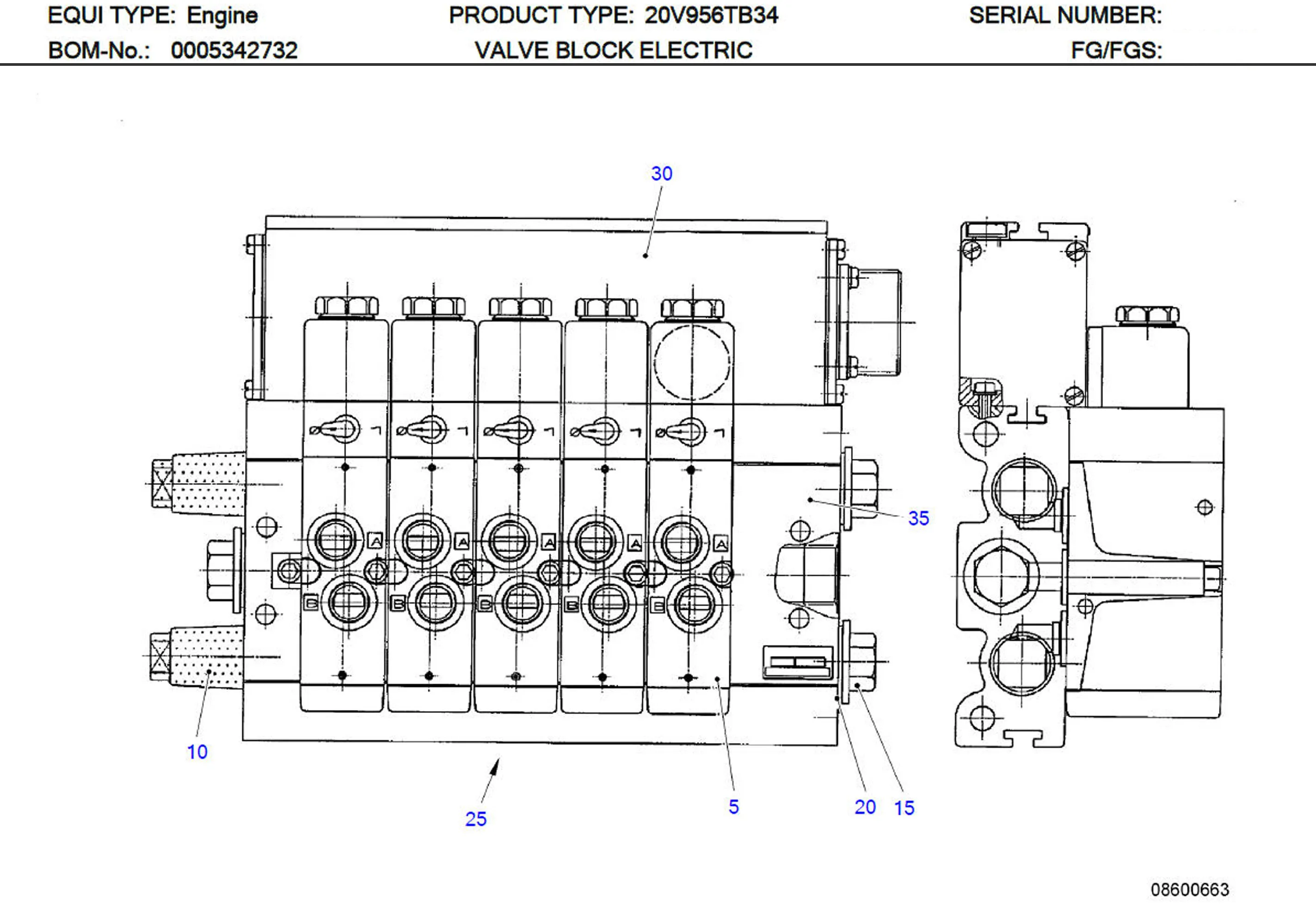 MTU 8495340000 Technical Engineering Exploded View