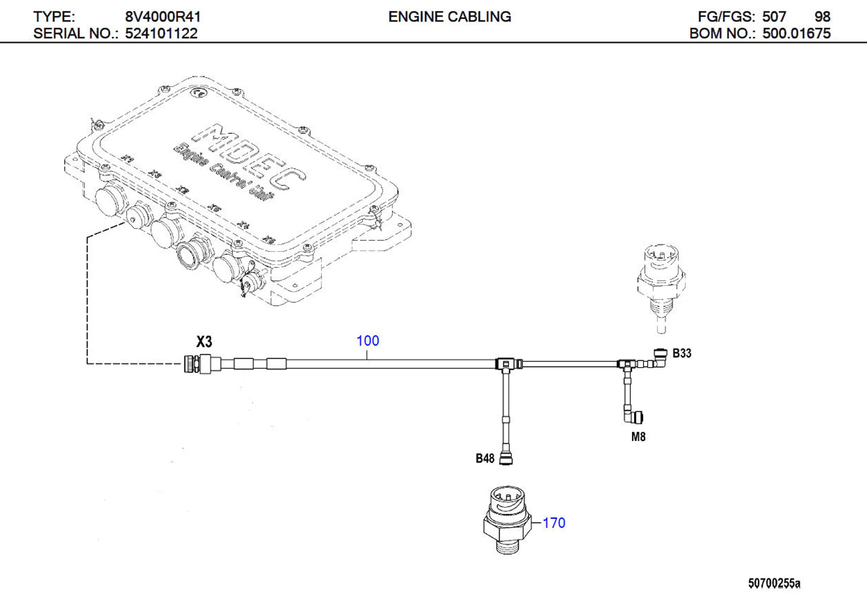 MTU X00E50207213 Technical Engineering Exploded View