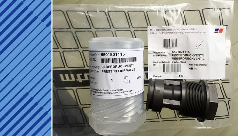 MTU 396 Parts | 5501801115 | PRESS RELIEF VALVE