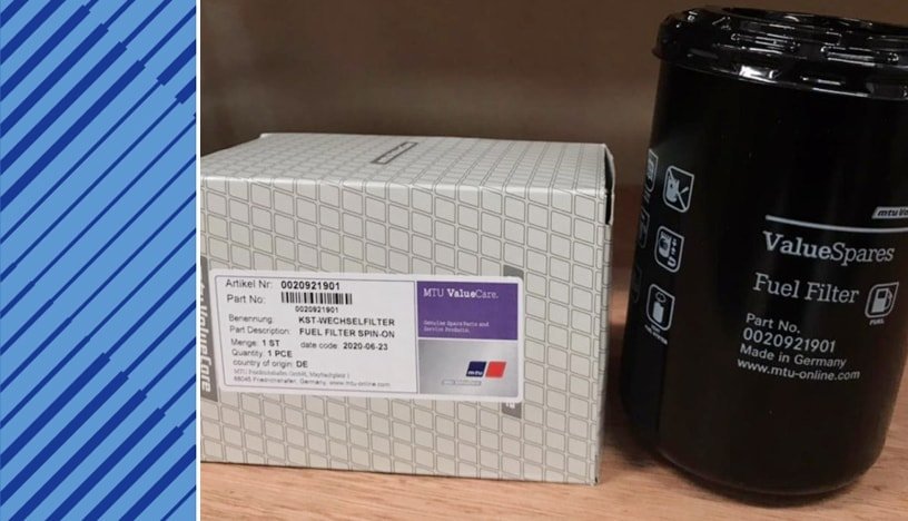 MTU 2000 Parts | 0020921901 | FUEL FILTER SPIN-ON