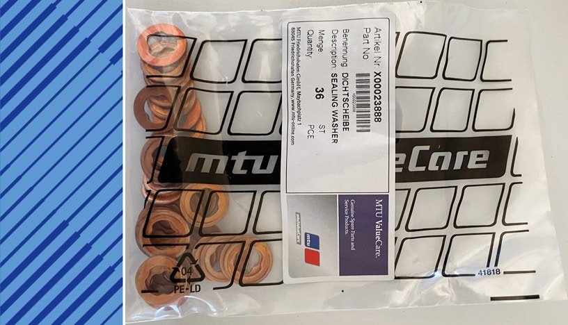 MTU 2000 Parts | X00023888 | SEALING WASHER