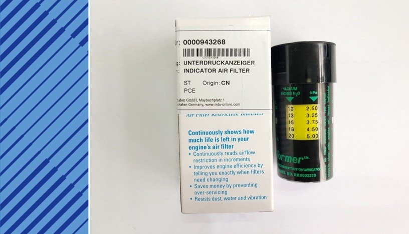 MTU 2000 Parts | 0000943268 | INDICATOR AIR FILTER RESTRISTER