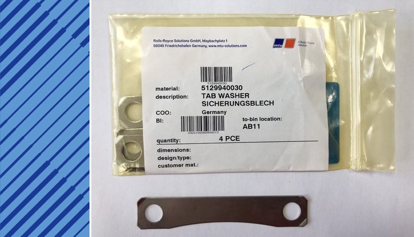 MTU 595 Parts | 5129940030 | TAB WASHER