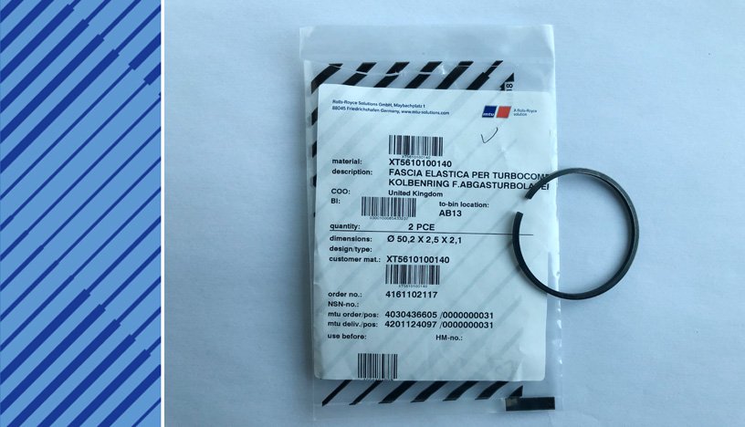 MTU 956/163 Parts | XT5610100140 | PISTON RING          F/TURBOCHARGER